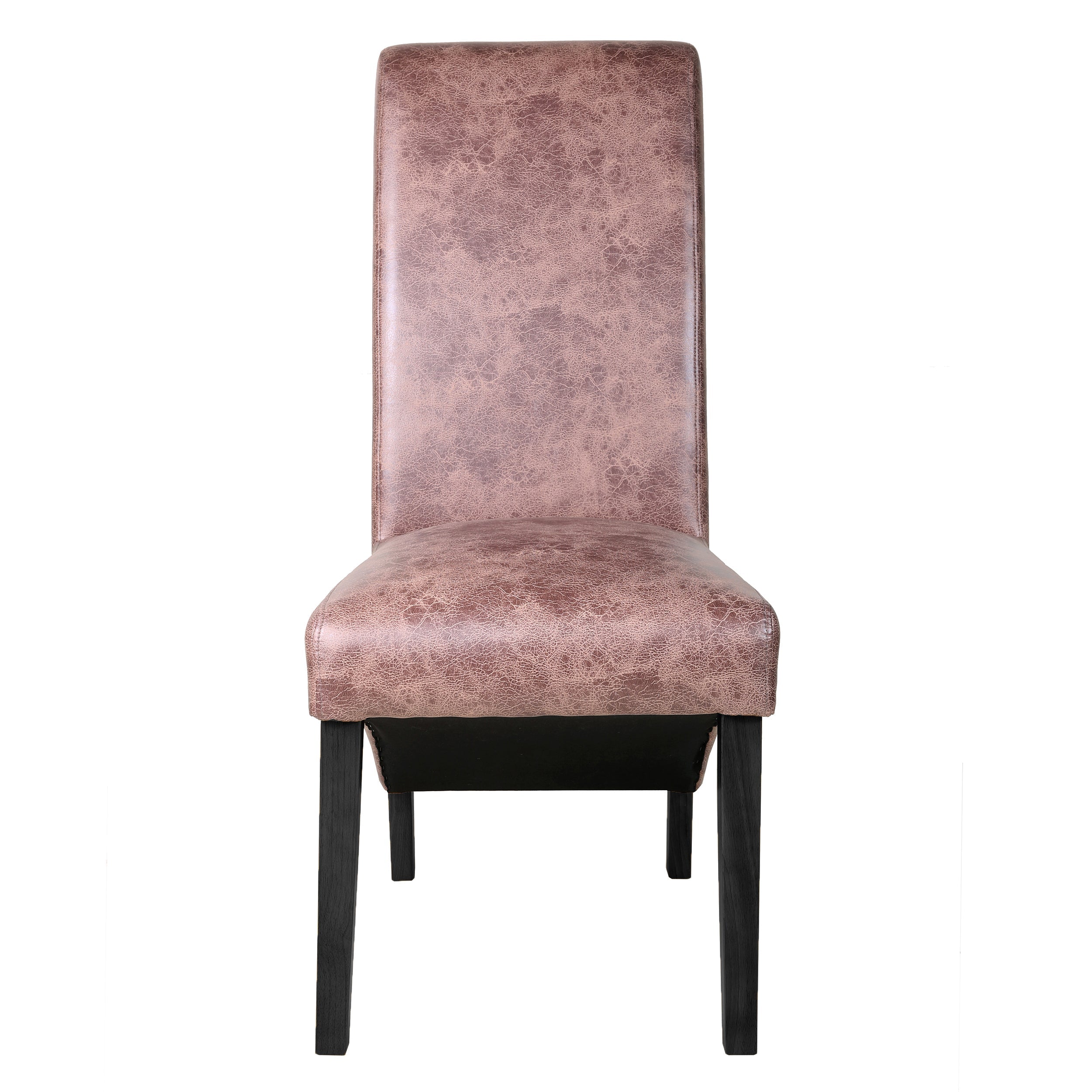 Rhianna Faux Leather Button Back Dining Chair | Vintage Brown