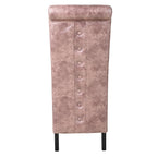 Rhianna Faux Leather Button Back Dining Chair | Vintage Brown