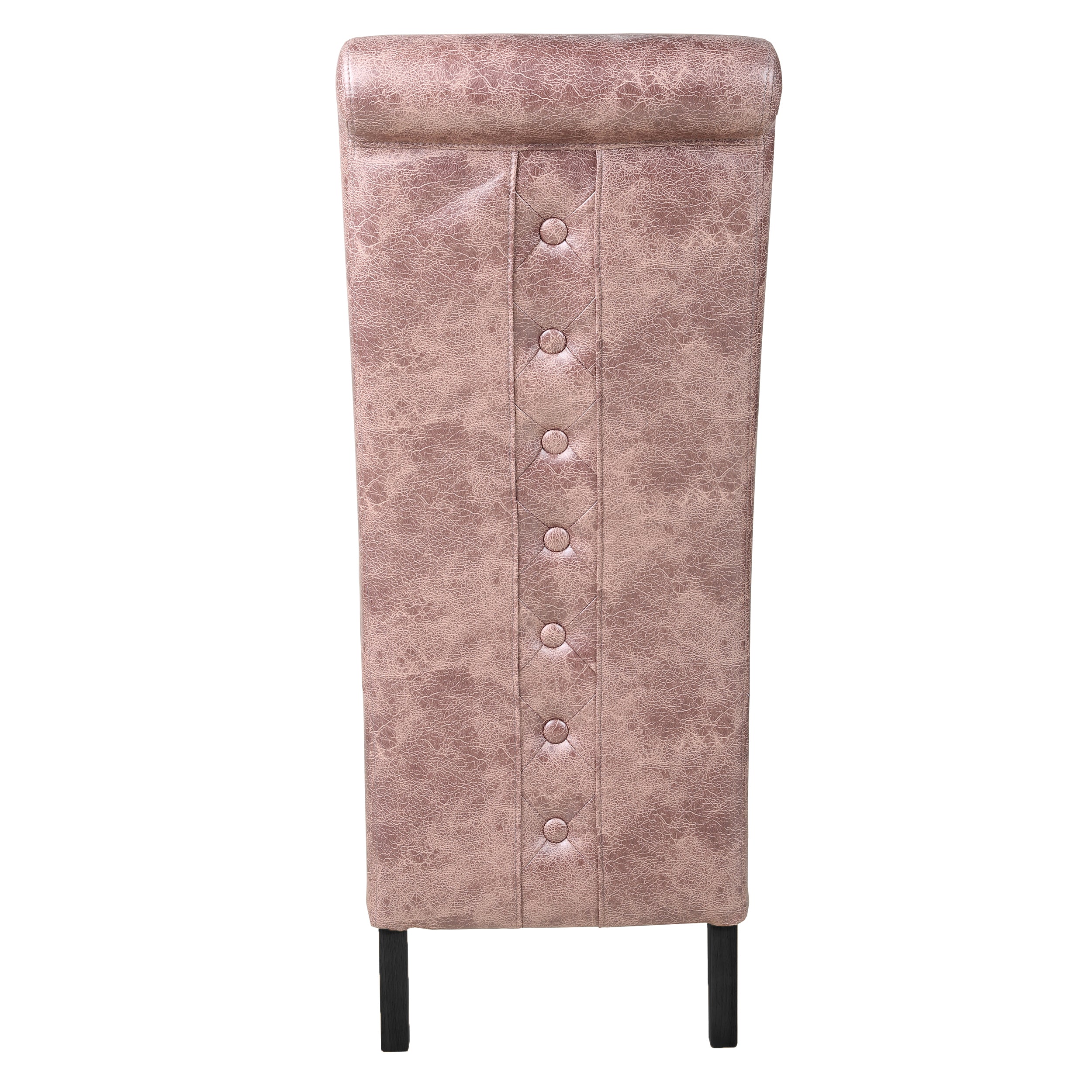 Rhianna Faux Leather Button Back Dining Chair | Vintage Brown