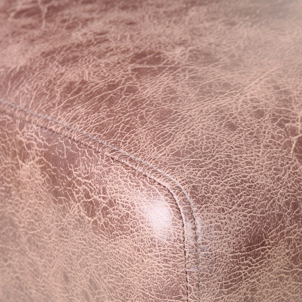 Rhianna Faux Leather Button Back Dining Chair | Vintage Brown