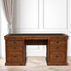 Oxford Antique Pine Large Double Pedestal Desk