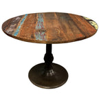 Vishnu Industrial Large Round Dining Table