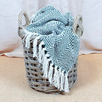 Double Weave Rattan Round Log Basket | Small