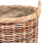 Chunky Weave Rattan Round Log Basket | Small