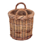 Chunky Weave Rattan Round Log Basket | Small
