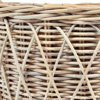 Cross Weave Round Rattan Log Basket | Large