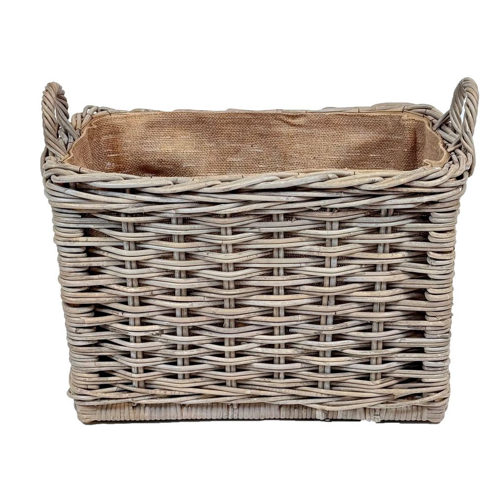 Rectangular Rattan Log Basket | Medium