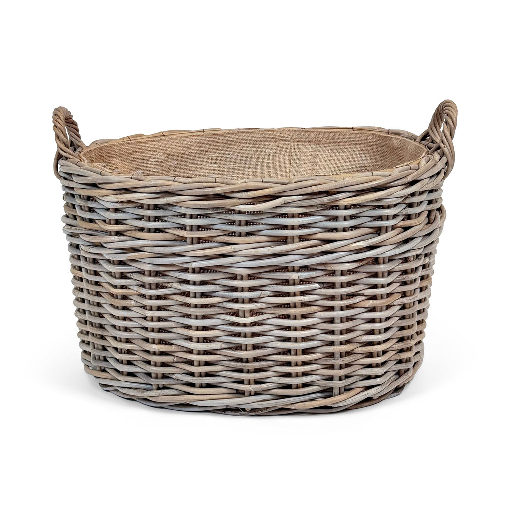 Oval Wicker Log Basket | Small