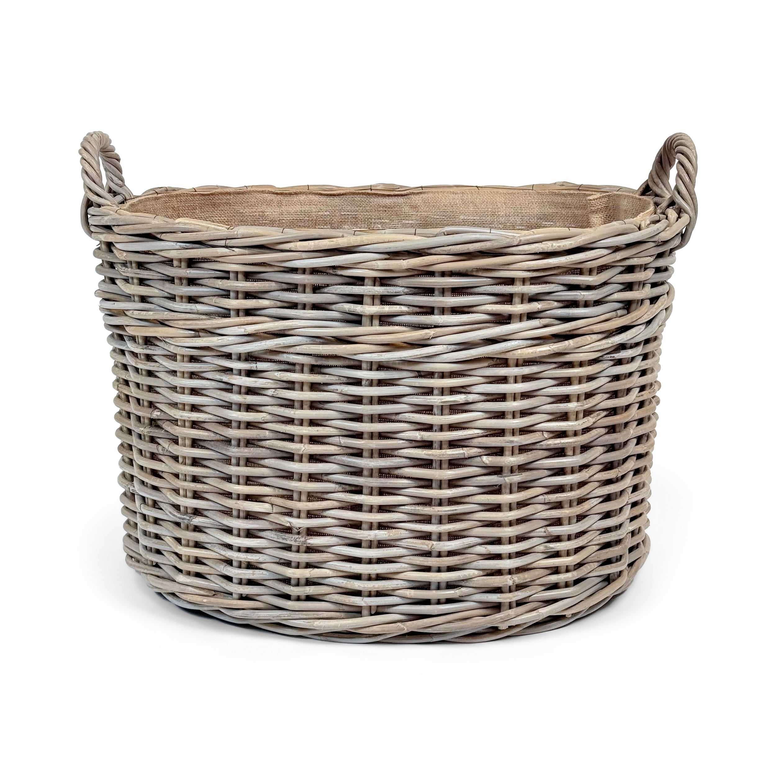 Oval Wicker Log Basket | Large
