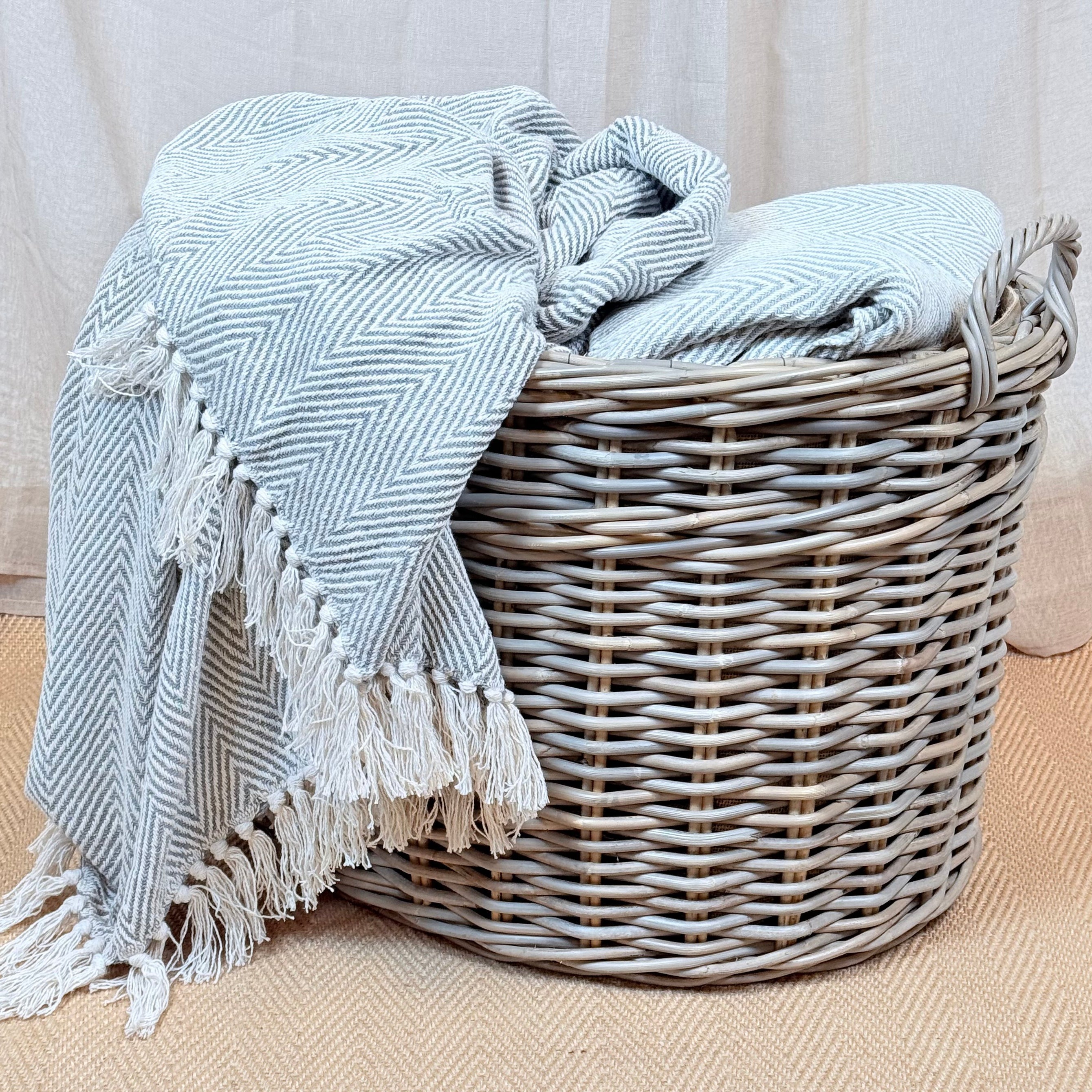 Oval Wicker Log Basket | Medium