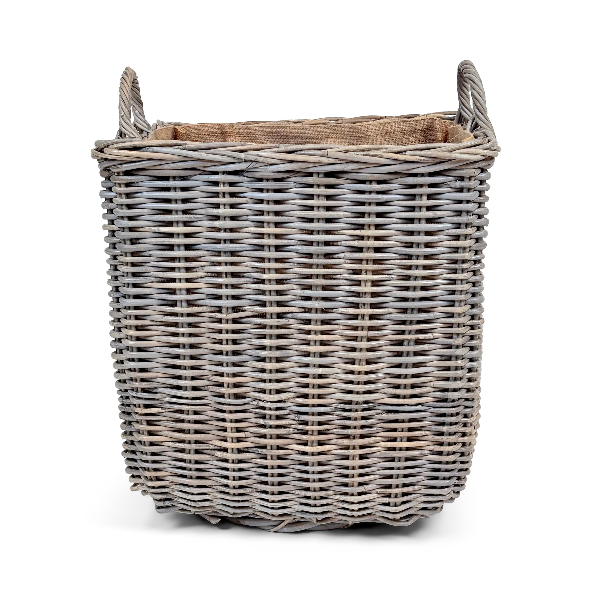 Square Wicker Log Basket | Medium