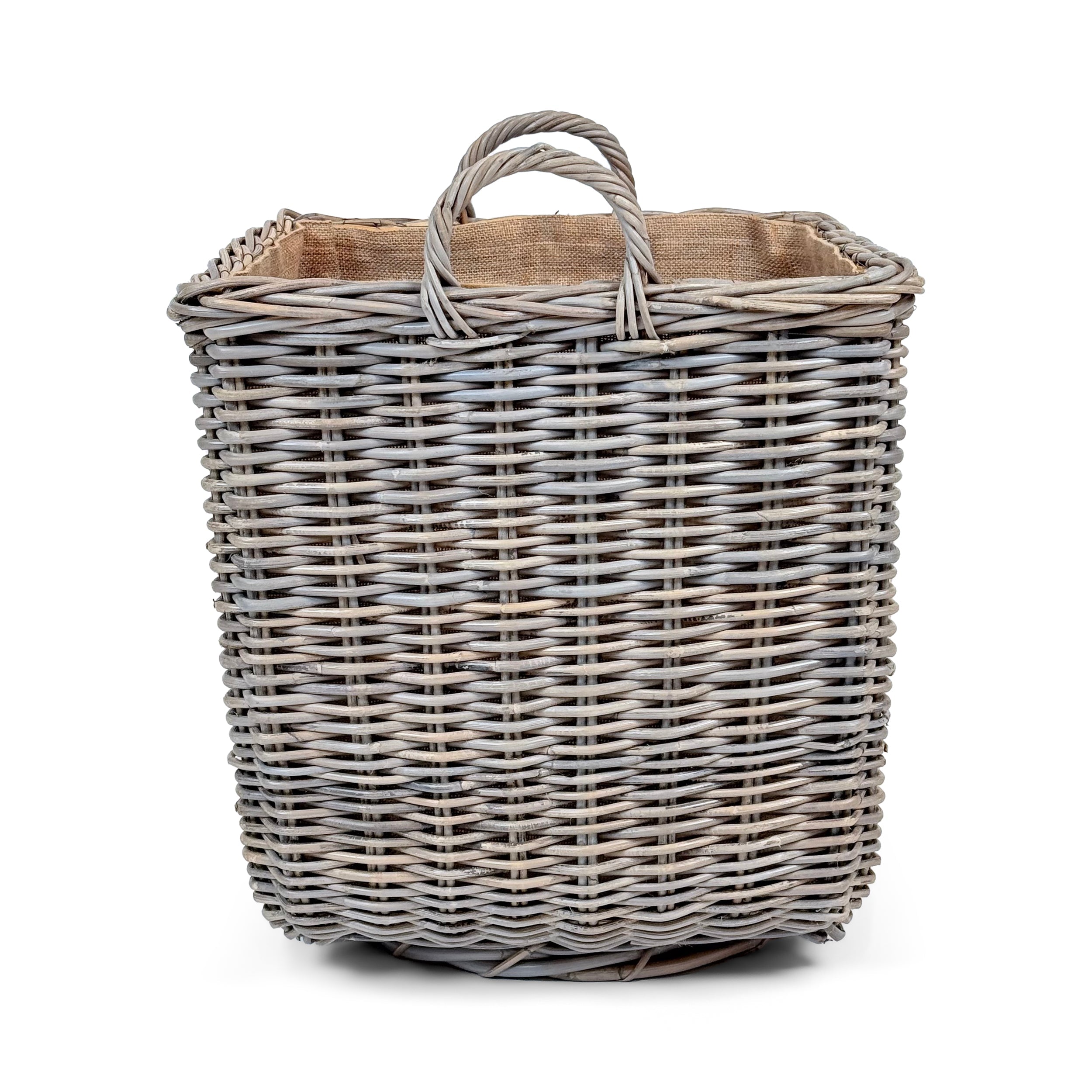 Square Wicker Log Basket | Medium