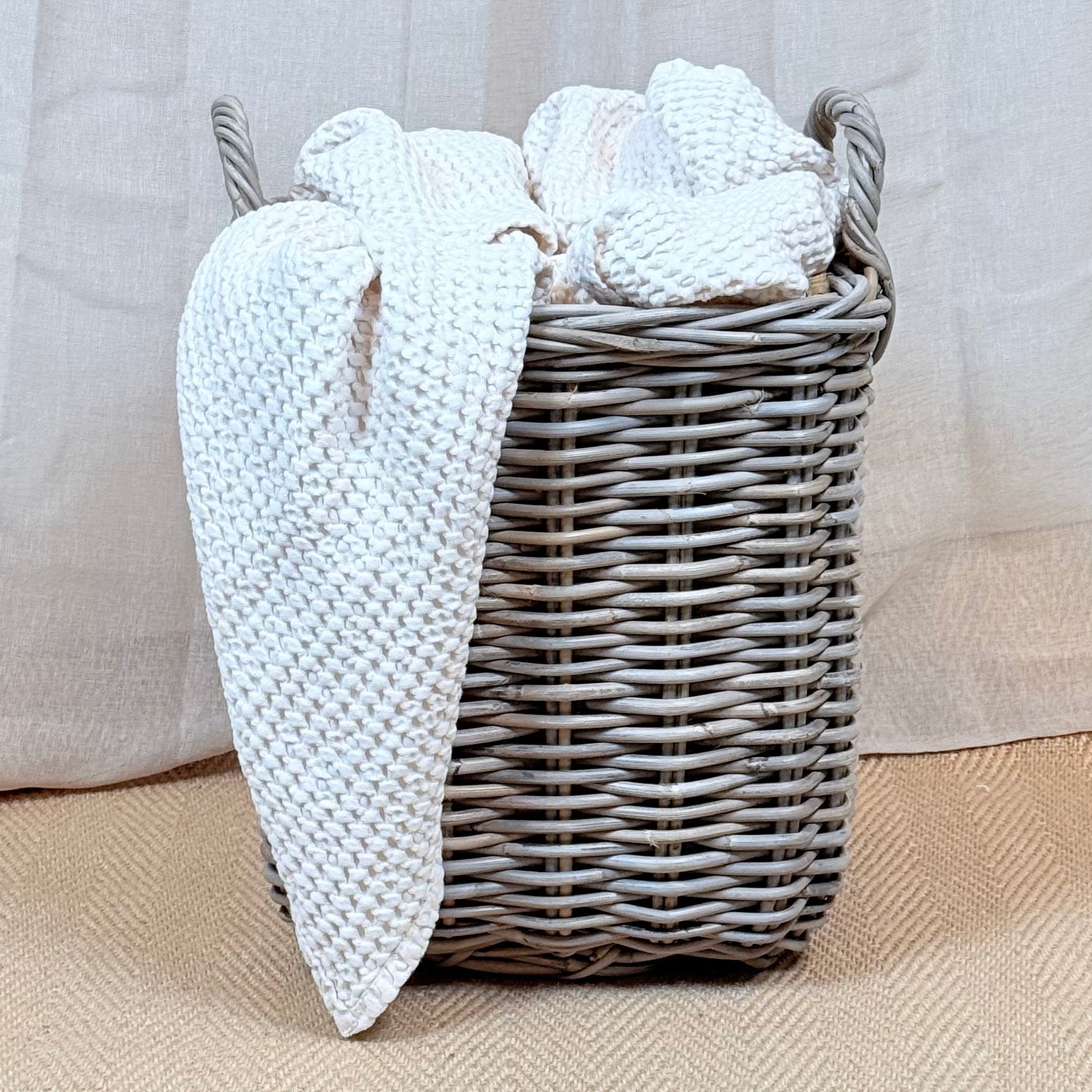 Square Wicker Log Basket | Small