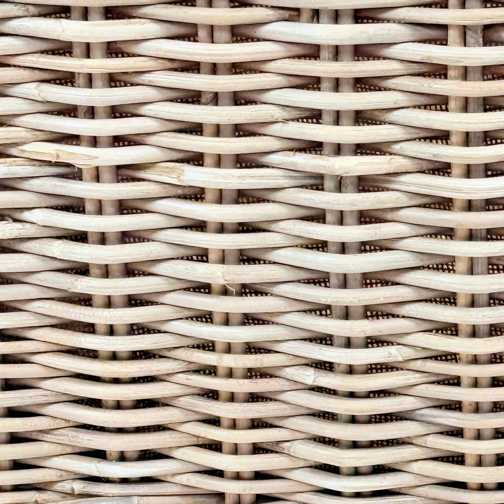 Antique Wash Open End Wicker Log Basket | Large