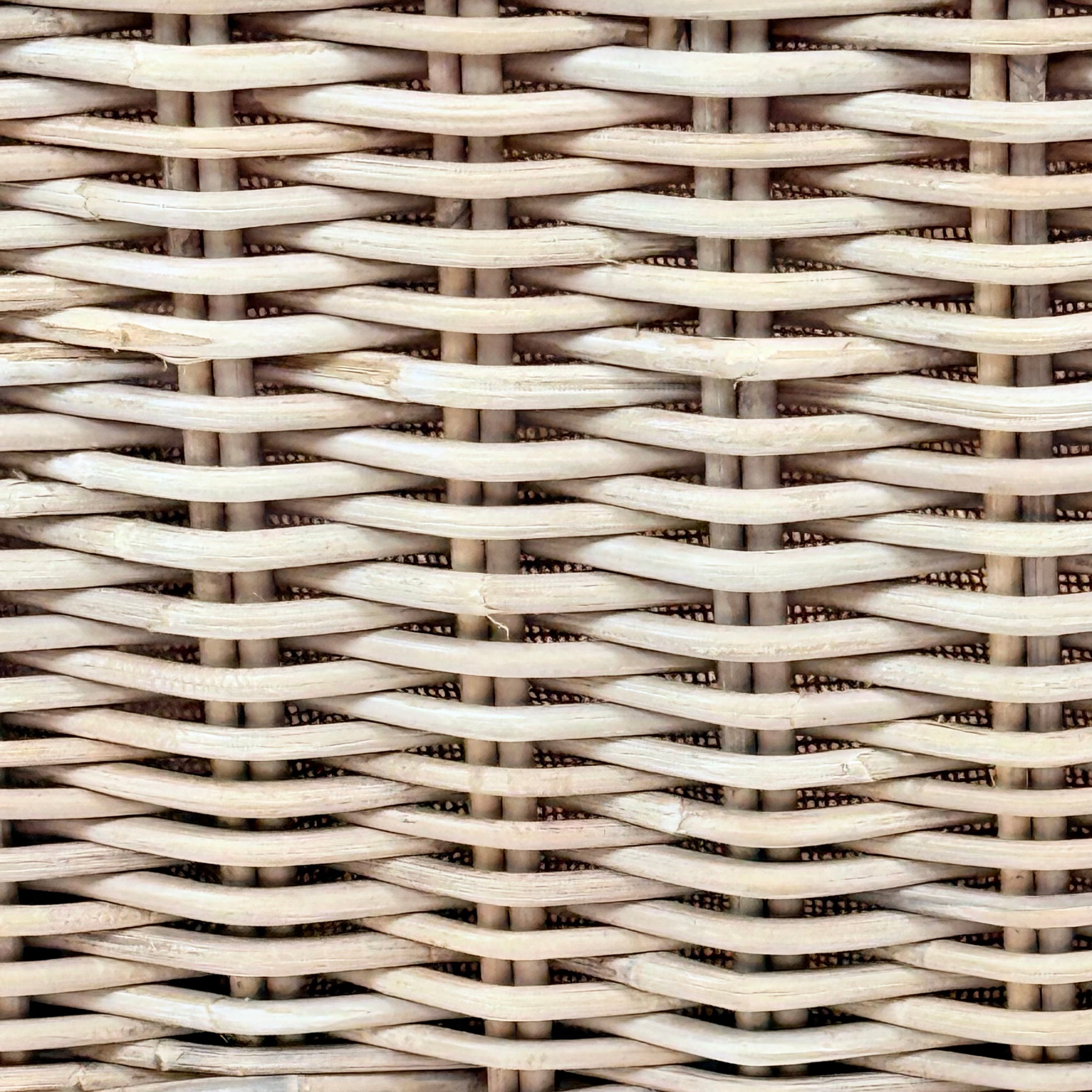 Antique Wash Open End Wicker Log Basket | Medium