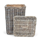 Square Rattan Laundry Basket | Medium
