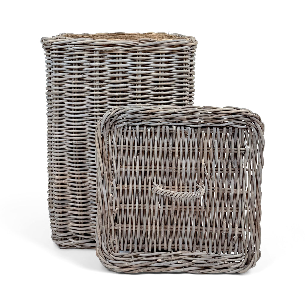 Square Rattan Laundry Basket | Large