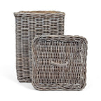 Square Rattan Laundry Basket | Large