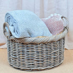 Rattan Oval Wicker Storage Basket Tray | Medium