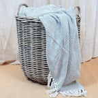 Rattan Round Wicker Log Basket | Large