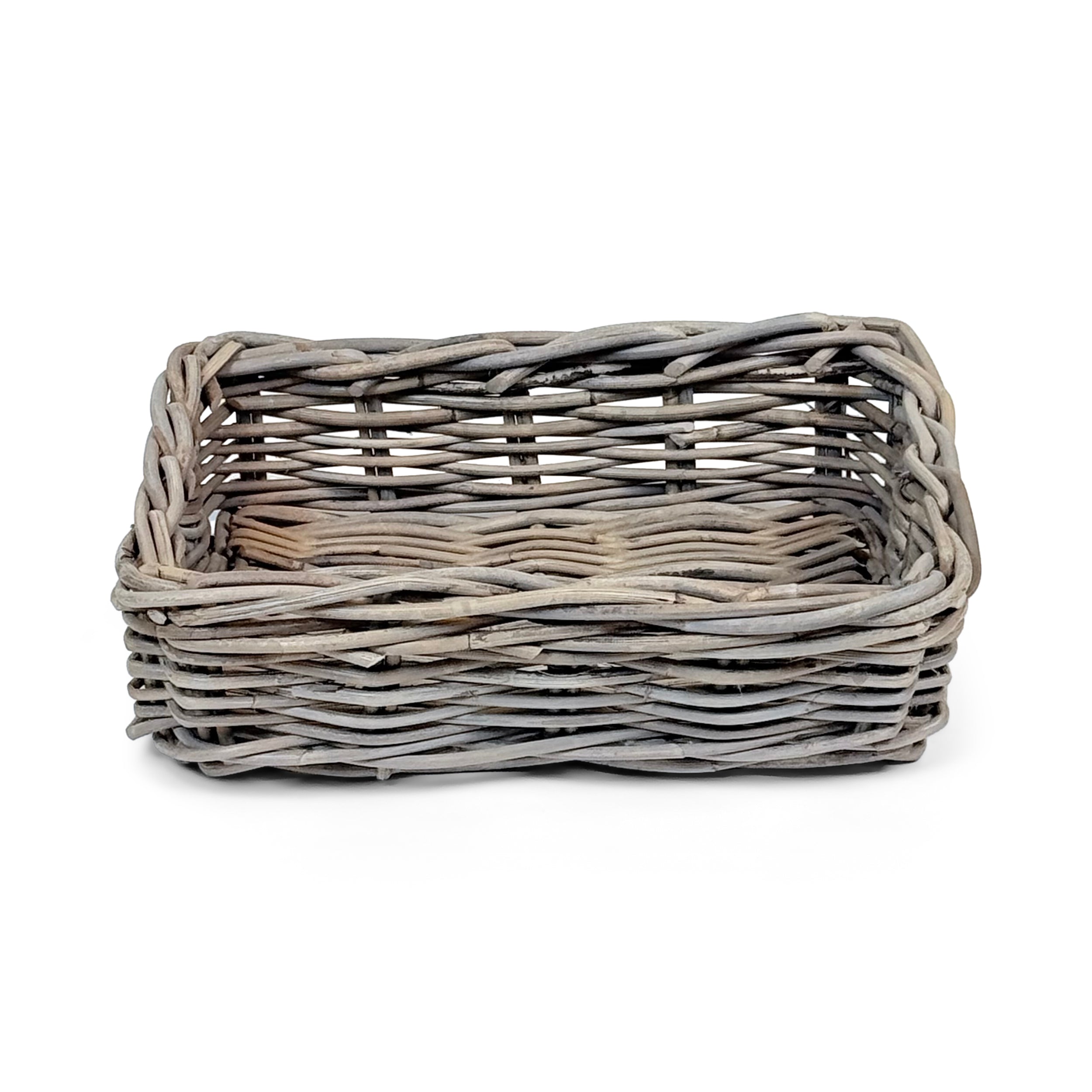 Rectangular Kubu Rattan Wicker Storage Baskets | Extra Small