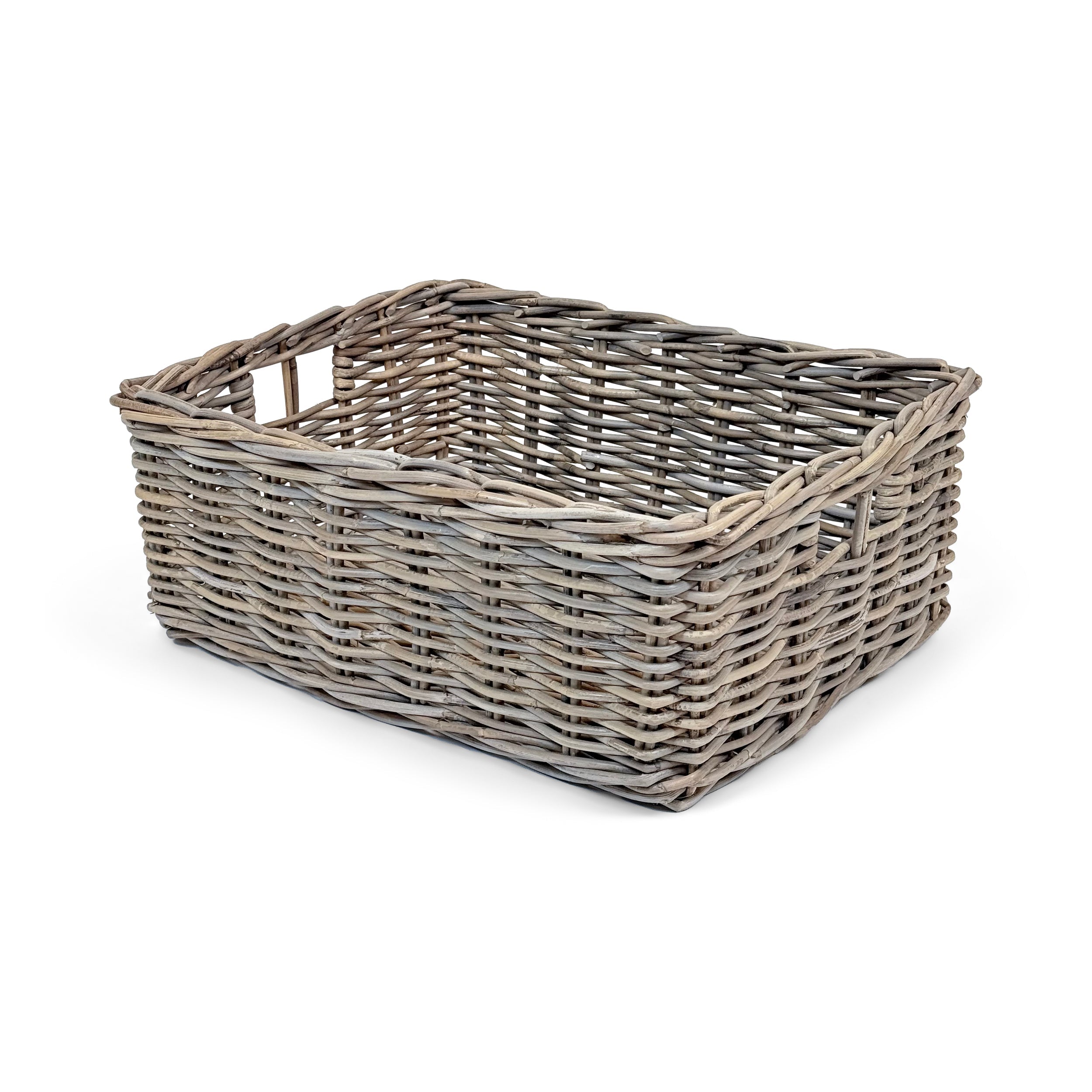 Rectangular Kubu Rattan Wicker Storage Baskets | Large