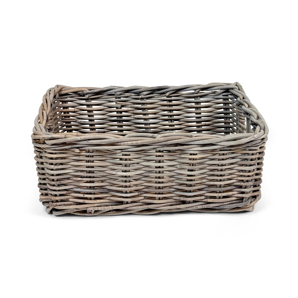 Rectangular Kubu Rattan Wicker Storage Baskets | Small
