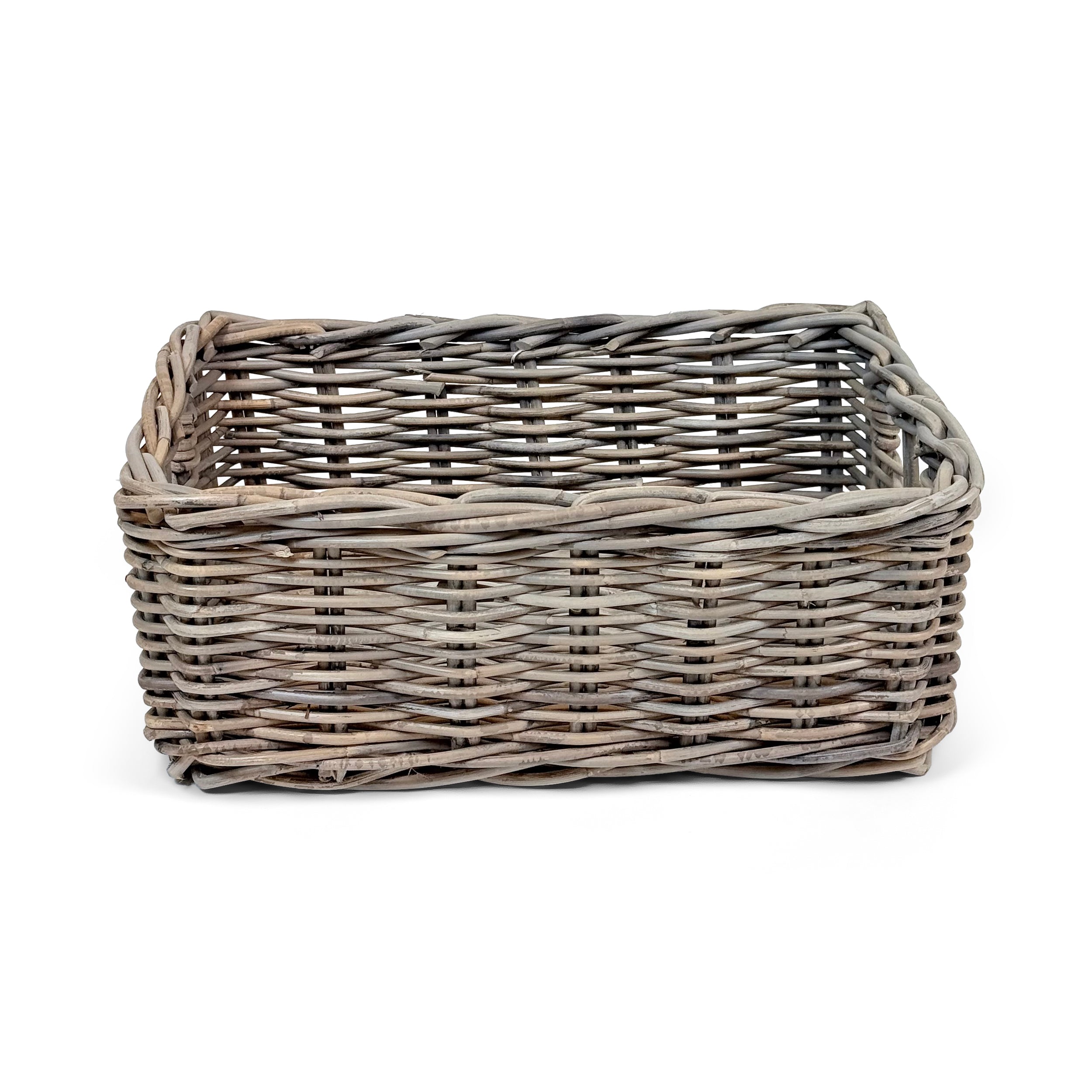 Rectangular Kubu Rattan Wicker Storage Baskets | Small