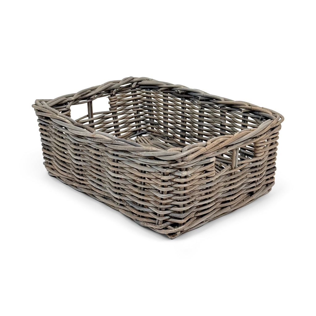 Rectangular Kubu Rattan Wicker Storage Baskets | Small