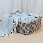 Rectangular Kubu Rattan Wicker Storage Baskets | Large