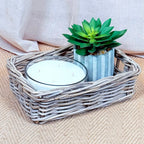 Rectangular Kubu Rattan Wicker Storage Baskets | Extra Small