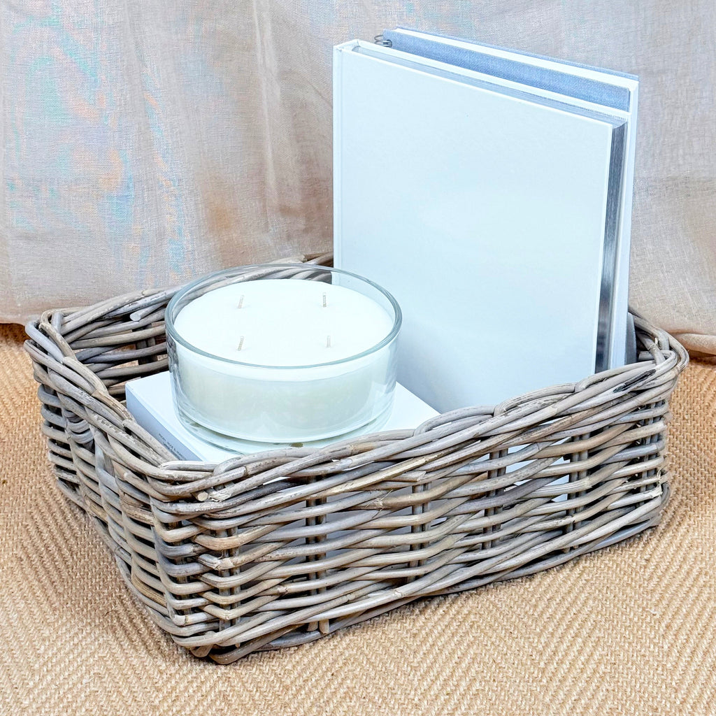 Rectangular Kubu Rattan Wicker Storage Baskets | Small