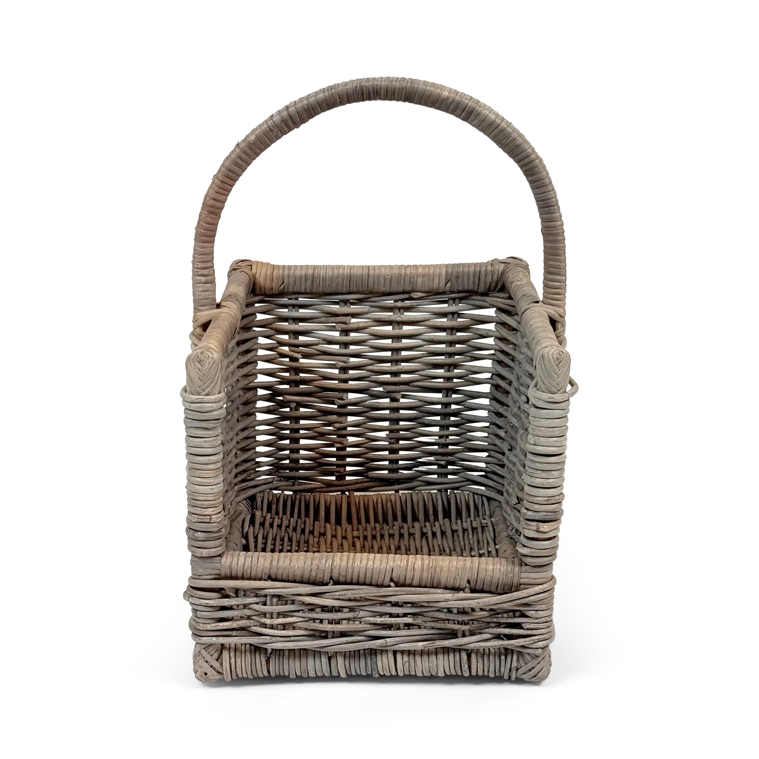 Kubu Grey Open End Wicker Log Basket