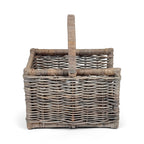 Kubu Grey Open End Wicker Log Basket
