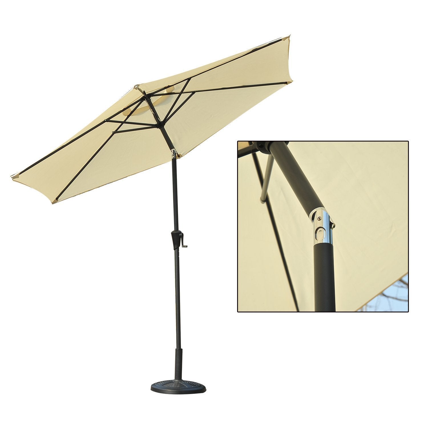 Crank & Tilt Garden Parasol | Cream