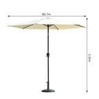 Crank & Tilt Garden Parasol | Cream