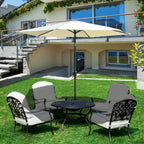 Crank & Tilt Garden Parasol | Cream