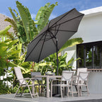 Crank & Tilt Garden Parasol | Grey