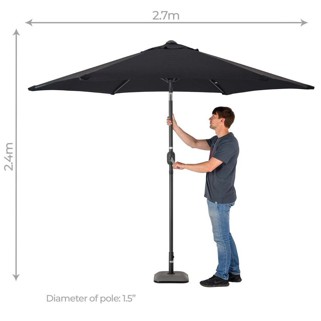 Crank & Tilt Garden Parasol | Grey