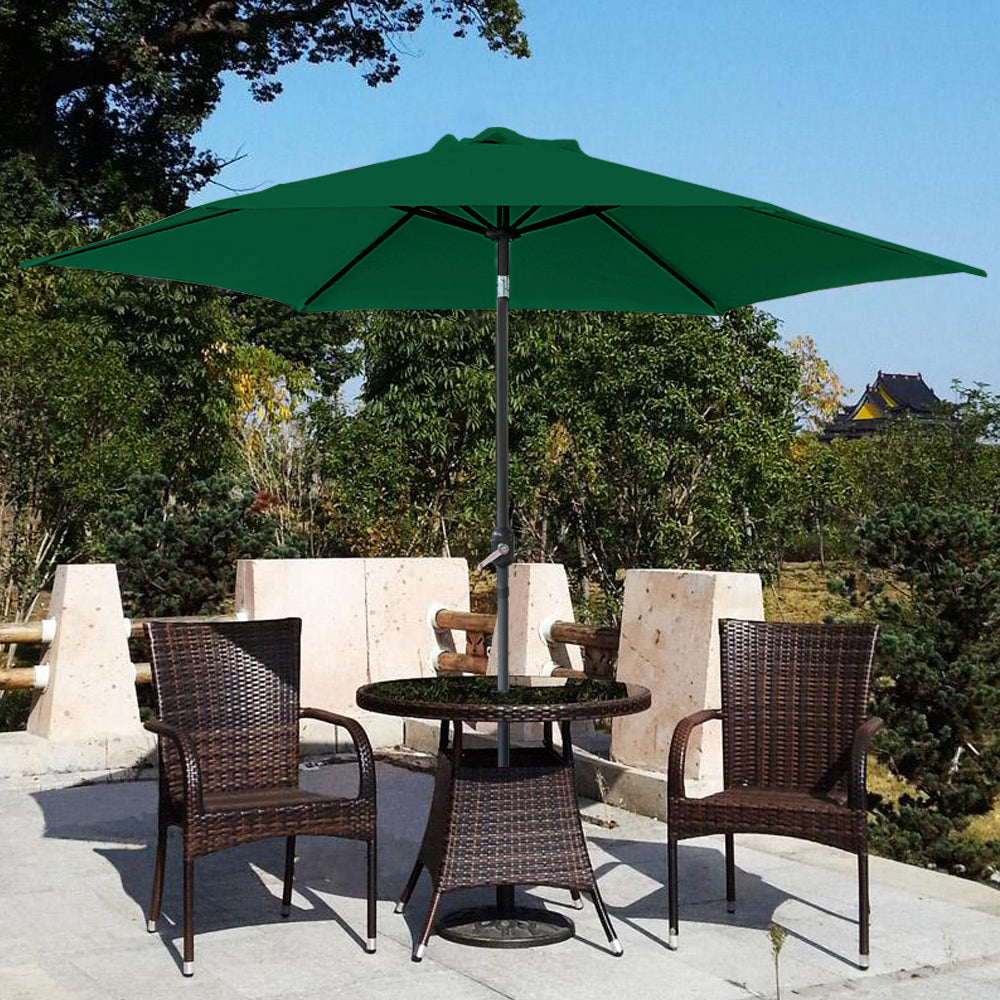 Crank & Tilt Garden Parasol | Green