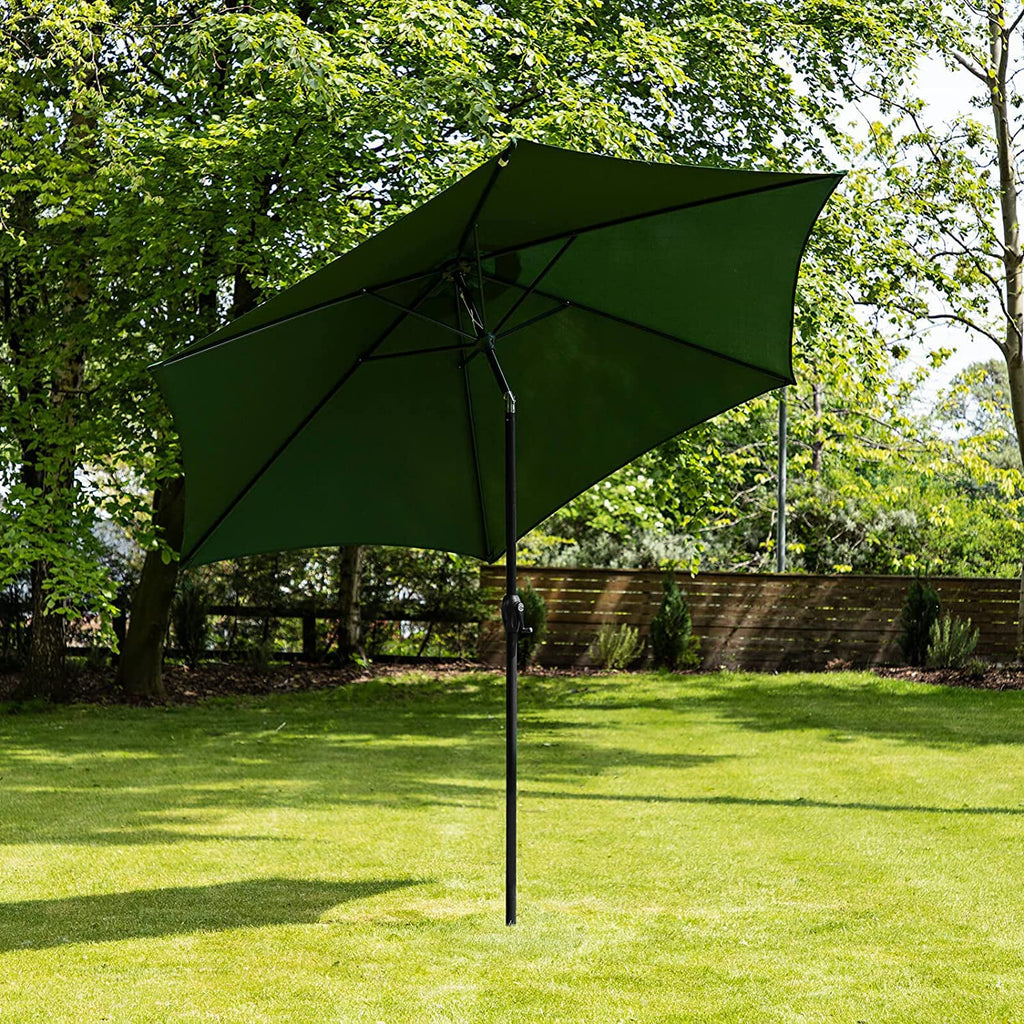 Crank & Tilt Garden Parasol | Green