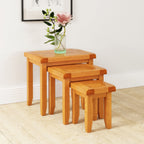 Cambridge Oak Nest of 3 Tables