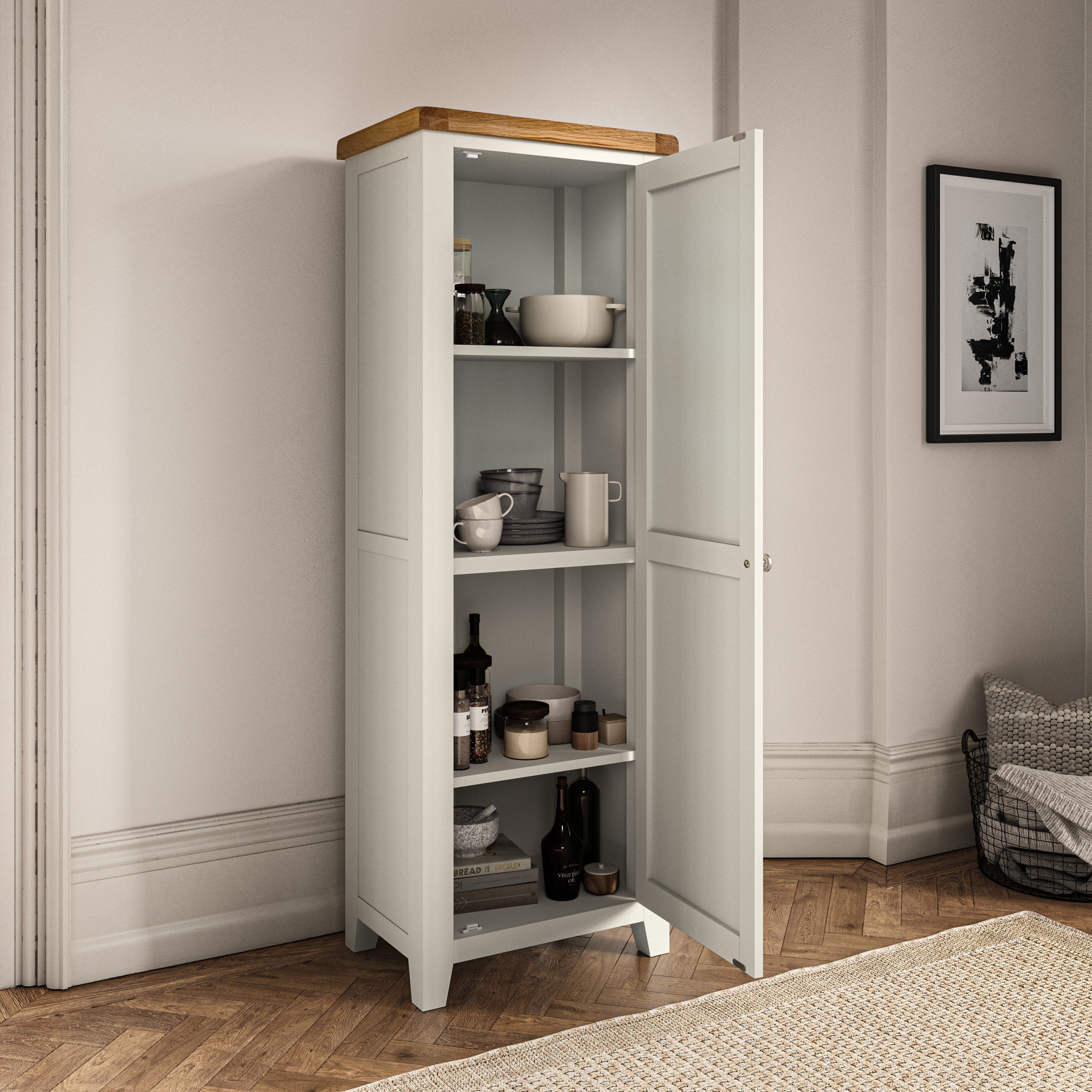 Cambridge Classic Cream Painted Oak Shaker Cupboard