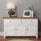 Cambridge Classic Cream Painted Oak 3 Door 3 Drawer Sideboard