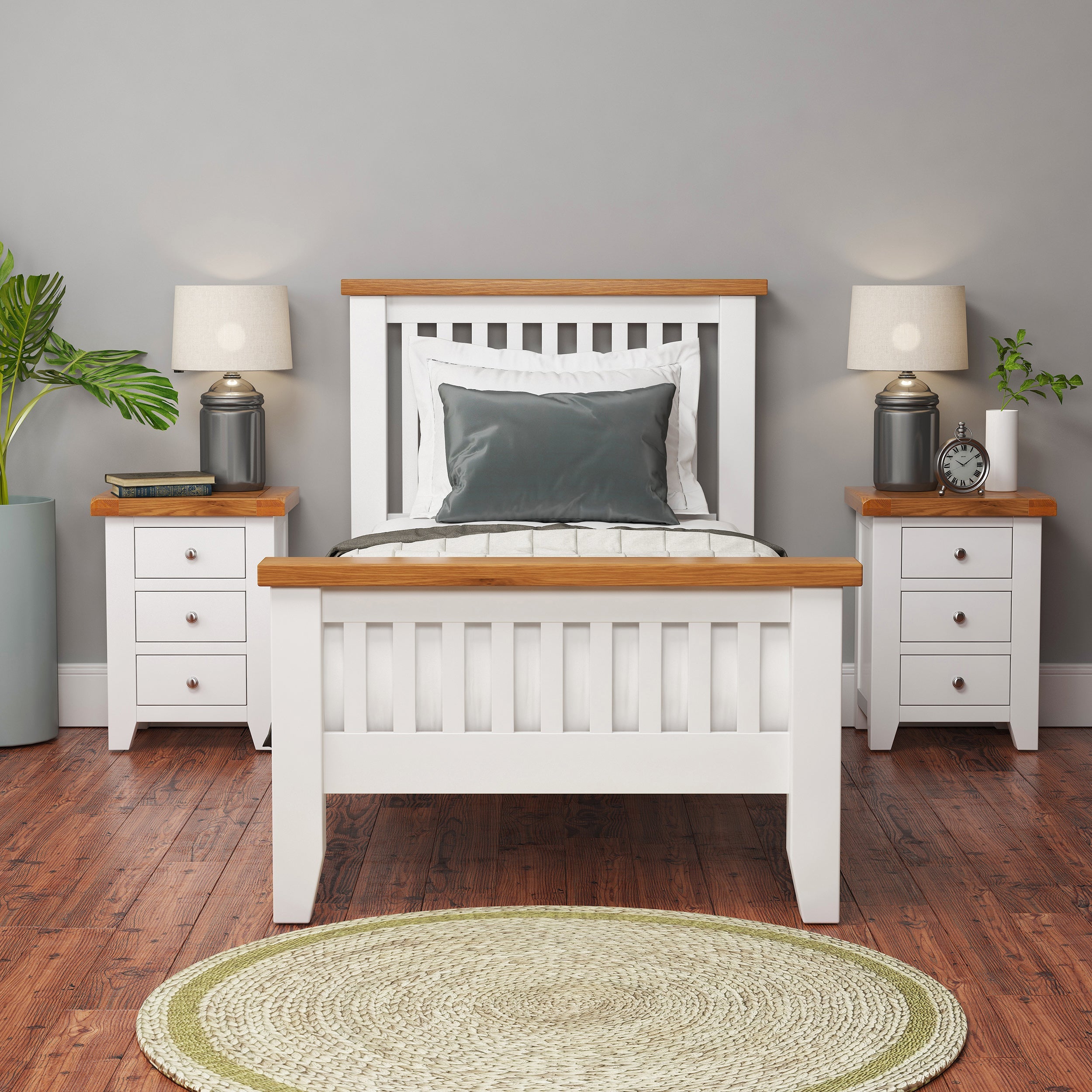Cambridge Classic Cream Painted Oak 3 Drawer Bedside