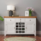 Cambridge Classic Cream Painted Oak Large Wine Cabinet