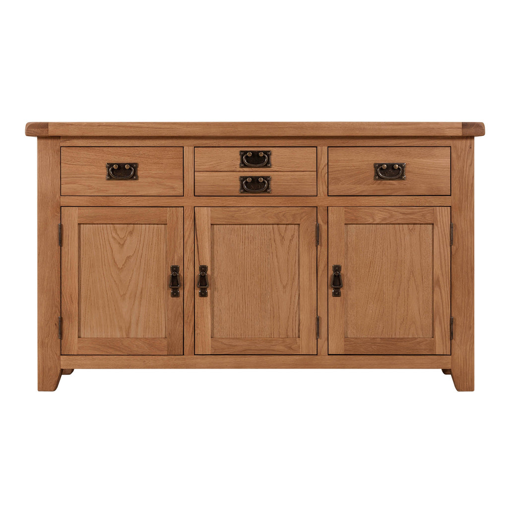 Cambridge Oak 3 Door 3 Drawer Sideboard