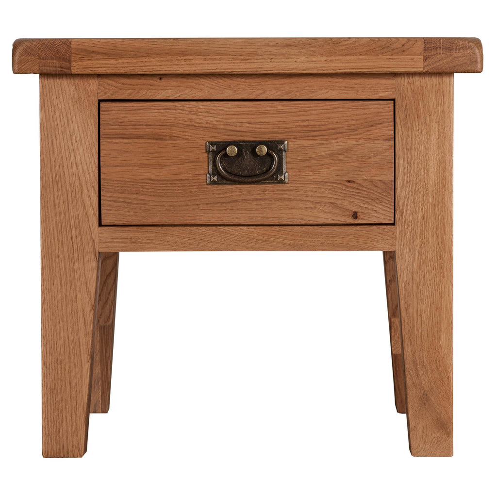 Cambridge Oak 1 Drawer Lamp Table