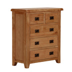 Cambridge Oak 2 Over 3 Chest Of Drawers