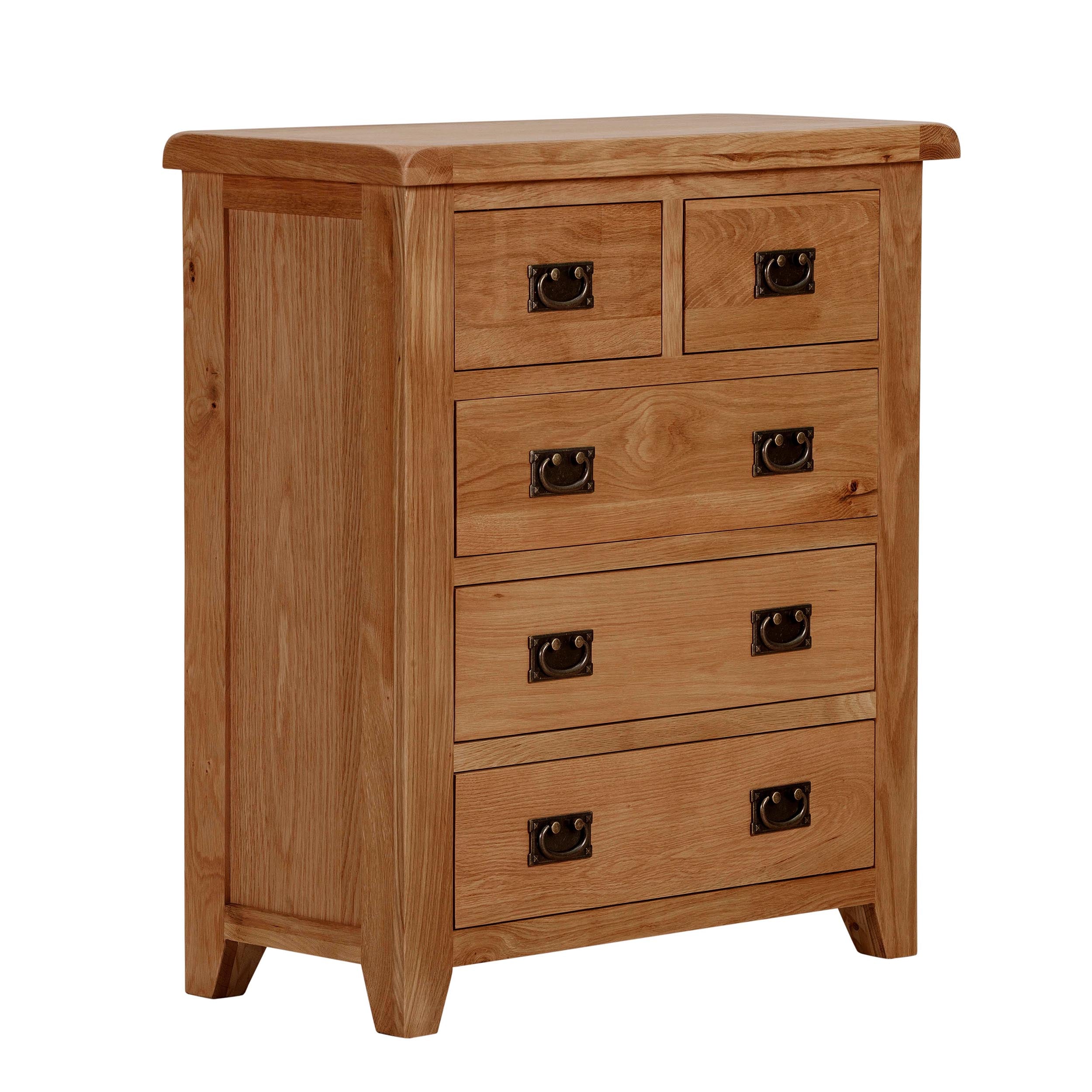 Cambridge Oak 2 Over 3 Chest Of Drawers